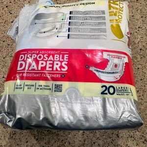 New but opened dog Disposable Diapers - Large, Super Absorbent -